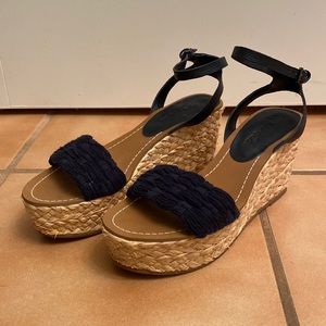 Beautiful Splendid Marlene navy espadrille wedge size 8.5